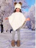 Kids Soft Faux Fur Poncho W/  Wave Pattern and Faux Fur Neckline (3-7 Years Old) 